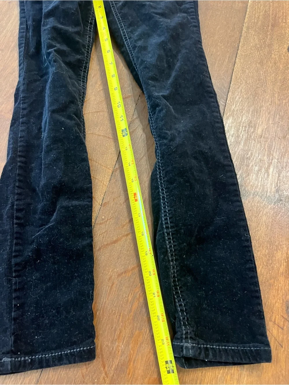 Girls Black Stretch Corduroy Jeans